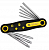 Аксессуары BS420981 складной набор ключей   TORX звездочка. (8шт) T9 - T40  от магазина РЭССИ